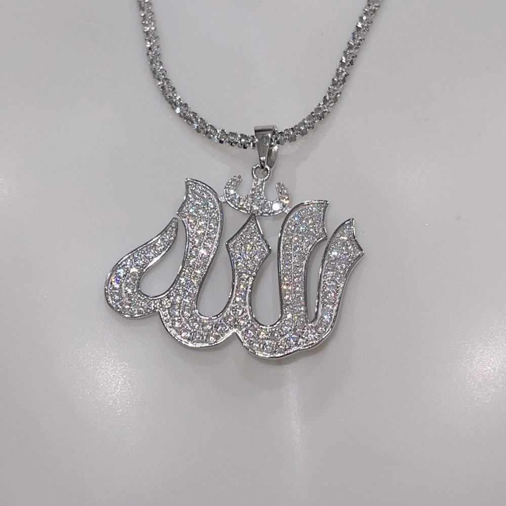 Vvs Allah pendant, Muslim Allah charm, Eid Gift, Ramadan, Hijab Allah Gift charm